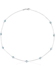 OR ÉCLAT Złoty naszyjnik "Colors" z topazami - dł. 42 cm rozmiar: onesize. Niebieskie naszyjniki OR ÉCLAT, z topazem, złote. Za 1 565,99 zł.