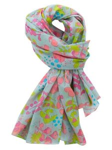 Overbeck and Friends Chusta "Viola" w kolorze turkusowo-jasnoróżowo-zielonym - 180 x 110 cm rozmiar: onesize. Różowe apaszki i chusty Overbeck and Friends, bez wzorów, z bawełny. Za 87,19 zł.