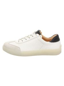 Think! Skórzane sneakersy w kolorze kremowym rozmiar: 38,5. Brązowe trampki Think, bez wzorów, bez zapięcia. Za 259,95 zł.