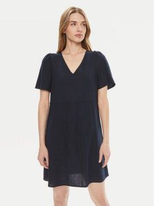 Vero Moda Sukienka letnia Mymilo 10303686 Granatowy Regular Fit. Niebieskie kombinezony Vero Moda, na lato, xs, bez wzorów, z wiskozy, bez kołnierzyka, bez ramiączek. Za 179,99 zł.