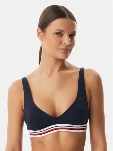 Tommy Hilfiger Góra od bikini UW0UW06351 Granatowy. Niebieskie bikini TOMMY HILFIGER, bez wzorów, z syntetyku. Za 209,99 zł.
