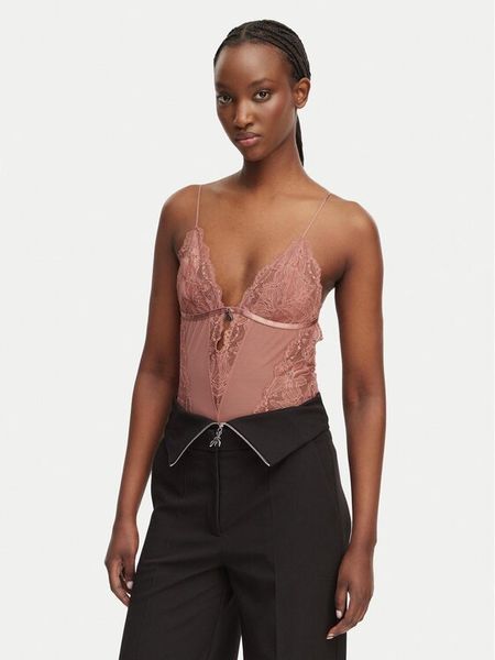 Patrizia Pepe Body 2I0143/A602-B885 Brązowy. Brązowe body i gorsety Patrizia Pepe, bez wzorów, z syntetyku. Za 396,99 zł.
