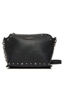 Pepe Jeans Torebka Edith Moon PL0300001 Czarny. Czarne torebki wieczorowe Pepe Jeans, bez wzorów, z jeansu, bez dodatków. Za 209,99 zł.