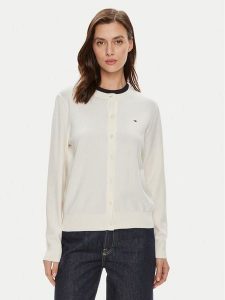 Tommy Hilfiger Kardigan WW0WW42370 Écru Regular Fit. Kardigany TOMMY HILFIGER, z syntetyku. Za 529,99 zł.