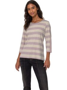 Heine Koszulka w kolorze beżowo-fioletowym rozmiar: 50. Brązowe bluzki Heine, bez wzorów, bez kołnierzyka, bez ramiączek. Za 56,99 zł.