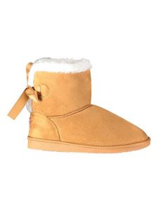 Geographical Norway Botki zimowe "Owisti" w kolorze jasnobrązowym rozmiar: 40. Brązowe botki Geographical Norway, na zimę, bez wzorów, z futra, bez obcasa, bez zapięcia. Za 86,99 zł.