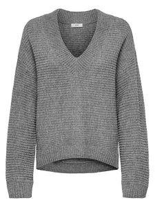 JDY Sweter w kolorze szarym rozmiar: L. Szare swetry oversize JDY, l, bez wzorów, ze splotem, bez ramiączek. Za 79,03 zł.
