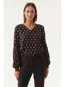 TATUUM Bluzka w kolorze brązowym rozmiar: 38. Brązowe bluzki Tatuum, s, bez wzorów, z wiskozy, klasyczne, bez kołnierzyka, bez ramiączek. Za 100,75 zł.