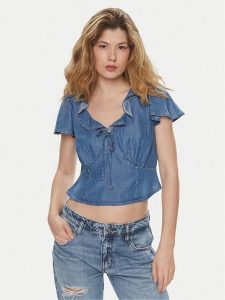 Levi's® Bluzka Mylene A7623-0003 Niebieski Slim Fit. Niebieskie bluzki s, bez wzorów, z lyocellu, bez kołnierzyka, bez ramiączek. Za 269,99 zł.