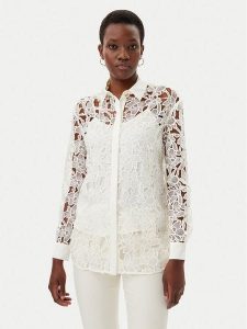 Marciano Guess Koszula 5GGH35 7318A Écru Regular Fit. Koszule Marciano Guess, z aplikacjami, z syntetyku, bez kołnierzyka, bez ramiączek. Za 469,99 zł.