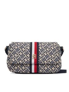 Tommy Hilfiger Torebka Th Jacquard Ess Crossover AW0AW19066 Niebieski. Niebieskie listonoszki TOMMY HILFIGER, bez wzorów, z materiału, bez dodatków. Za 489,99 zł.