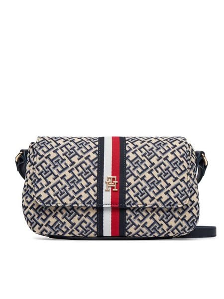 Tommy Hilfiger Torebka Th Jacquard Ess Crossover AW0AW19066 Niebieski. Niebieskie listonoszki TOMMY HILFIGER, bez wzorów, z materiału, bez dodatków. Za 489,99 zł.