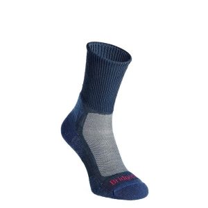 Skarpety turystyczne damskie Bridgedale Hike Lightweight Merino Comfort Boot. Niebieskie skarpetki Bridgedale, bez wzorów. Za 98,99 zł.