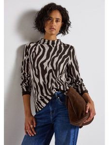 Cecil Koszulka w kolorze jasnoszaro-czarnym rozmiar: 34. Czarne bluzki Cecil, bez wzorów, bez kołnierzyka, bez ramiączek. Za 113,63 zł.