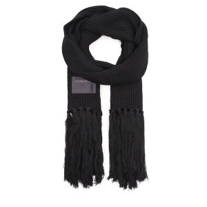 Szal Patrizia Pepe. Czarne szaliki Patrizia Pepe, bez wzorów. Za 439,99 zł.