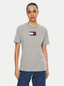 Tommy Jeans T-Shirt DW0DW20461 Szary Relaxed Fit. Szare t-shirty Tommy Jeans, m, bez wzorów, z bawełny, bez kołnierzyka, bez ramiączek. Za 149,99 zł.