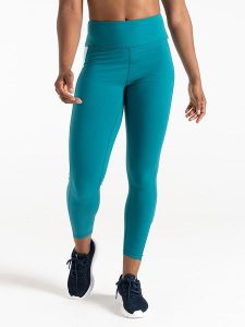 Dare 2b Legginsy sportowe "Move II" w kolorze turkusowym rozmiar: 42. Niebieskie legginsy Dare 2b, bez wzorów, z materiału, outdoorowe. Za 79,03 zł.