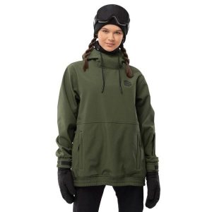 Damska kurtka snowboardowa Sporty zimowe Siroko W1-W Kilimanjaro. Zielone kurtki SIROKO, na zimę, l, bez wzorów, bez kaptura. W wyprzedaży za 297,00 zł.