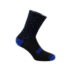 Skarpety rowerowe Merinos Socks. Czarne skarpetki SIXS, bez wzorów, ze skóry. Za 148,50 zł.