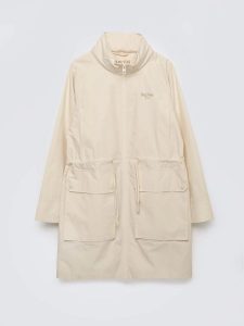 Kurtka damska parka perłowa Emba 103. Białe kurtki Big Star, na wiosnę, l, bez wzorów, z bawełny, bez kaptura. Za 329,99 zł.