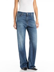Replay Dżinsy - Flared fit - w kolorze niebieskim rozmiar: W27/L32. Niebieskie jeansy Replay, z aplikacjami. Za 336,95 zł.