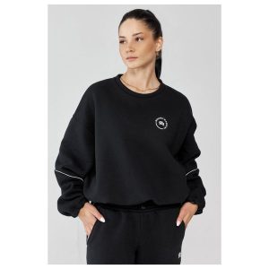 Damska bluza sportowa oversize Rough Radical Trip Classic. Czarne bluzy ROUGH RADICAL, bez wzorów, bez kaptura. Za 167,92 zł.