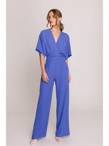 Stylove Kombinezon w kolorze niebieskim rozmiar: L. Niebieskie kombinezony Stylove, l, bez wzorów, bez kołnierzyka, bez ramiączek. Za 280,44 zł.