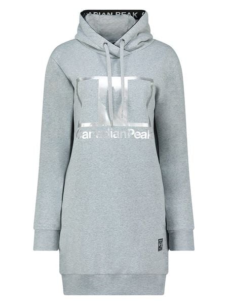 Canadian Peak Sukienka dresowa w kolorze szarym rozmiar: XL. Szare sukienki Canadian Peak, na co dzień, xl, bez wzorów, z dresówki, bez kołnierzyka, bez ramiączek, mini, proste. Za 126,45 zł.