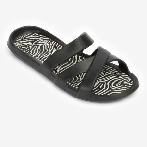 Klapki basenowe damskie Nabaiji 500 Zeb. Klapki NABAIJI, bez wzorów, bez obcasa. Za 64,99 zł.