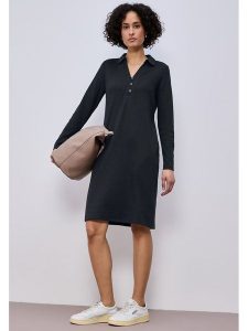 Street One Sukienka w kolorze granatowym rozmiar: 36. Niebieskie sukienki Street One, bez wzorów, street, bez kołnierzyka, bez ramiączek, midi. Za 172,89 zł.