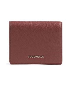 COCCINELLE Skórzany portfel w kolorze jasnobrązowym - 11 x 9 x 3 cm rozmiar: onesize. Brązowe portfele Coccinelle, bez wzorów, z materiału. Za 333,81 zł.