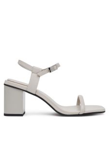 Calvin Klein Sandały Block Heel Sandal 75 Lth HW0HW02650 Szary. Szare sandały Calvin Klein, bez wzorów, ze skóry, bez obcasa, na słupku, bez zapięcia. Za 489,99 zł.