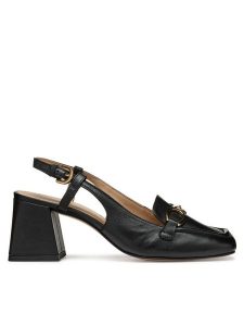 Geox Czółenka D Coronilla D55D1A 000TU C9999 Czarny. Czarne czółenka Geox, bez wzorów, ze skóry, bez obcasa, bez zapięcia. Za 309,99 zł.