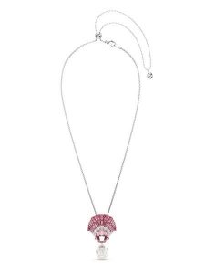 Swarovski Naszyjnik z zawieszką - dł. 42 cm rozmiar: onesize. Różowe naszyjniki Swarovski, z cyrkonią, metalowe. Za 543,99 zł.