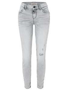 Timezone Dżinsy "Sanya" - Skinny fit - w kolorze jasnoszarym rozmiar: W25/L30. Szare jeansy Timezone, z aplikacjami. Za 114,17 zł.