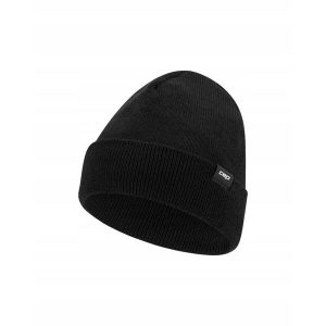 Ciepła czapka beanie z wełną merino Core Run CEP. Czarne czapki CEP, bez wzorów, z poliamidu, sportowe. Za 119,00 zł.