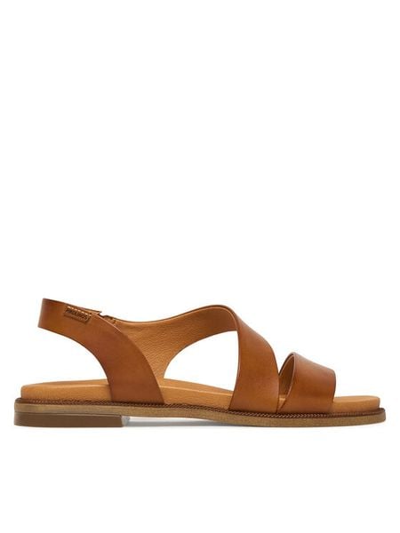 Pikolinos Sandały Navia W3E-0652 Brązowy. Brązowe sandały Pikolinos, bez wzorów, ze skóry, bez obcasa, na płaskiej podeszwie, bez zapięcia. Za 489,99 zł.