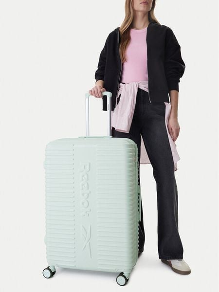 Reebok Walizka duża CEO-RBK-WAL-027-L Niebieski. Niebieskie walizki Reebok, bez wzorów, z tworzywa sztucznego, duże. Za 349,99 zł.