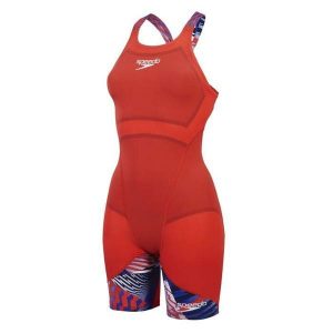Speedo Fastskin Lzr Ignite Kneeskin – Niebieski/Czerwony/Biały – Rozmiar 30. Białe kombinezony Speedo, bez wzorów, z materiału, bez kołnierzyka, bez ramiączek, długie. Za 479,99 zł.