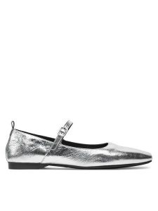 Vagabond Shoemakers Baleriny Delia 5307-483-79 Srebrny. Szare balerinki Vagabond Shoemakers, bez wzorów, ze skóry, bez obcasa, bez zapięcia. Za 329,99 zł.