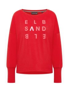 ELBSAND Bluza "Ingiara" w kolorze czerwonym rozmiar: XL. Czerwone bluzy ELBSAND, xl, bez wzorów, bez kaptura. Za 107,37 zł.