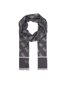Guess Szal AW5529 VIS03 Czarny. Czarne rękawiczki Guess, z aplikacjami, z wiskozy. Za 234,99 zł.