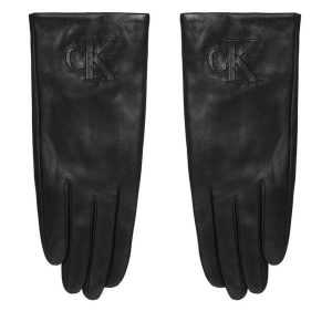 Rękawiczki Calvin Klein. Czarne rękawiczki Calvin Klein, bez wzorów. Za 349,99 zł.