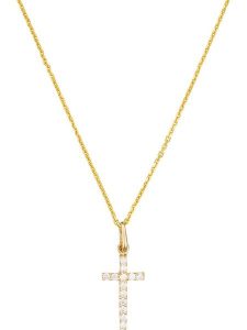 OR ÉCLAT Złota zawieszka "Croix Promise" z cyrkoniami rozmiar: onesize. Żółte zawieszki OR ÉCLAT, z cyrkonią, złote. Za 260,99 zł.