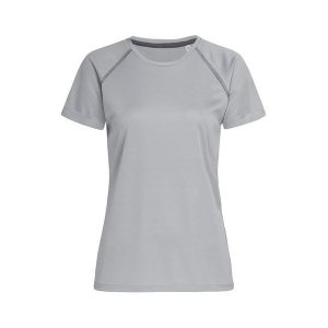 Koszulka Damska Active 140 Team Raglan. Czarne bluzki STEDMAN, s, bez wzorów, sportowe, bez kołnierzyka, bez ramiączek. Za 51,99 zł.