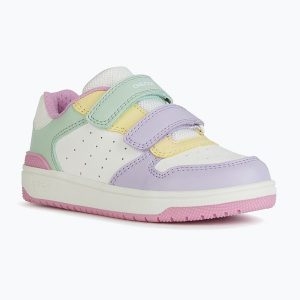 Buty juniorskie Geox Washiba. Białe buty trekkingowe Geox, bez zapięcia. Za 209,99 zł.