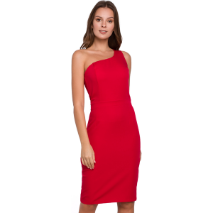 Elegancka sukienka na jedno ramię ołówkowa morska. Zielone sukienki Sukienki.shop, do pracy, m, bez wzorów, biznesowe, z asymetrycznym kołnierzem, bez ramiączek, midi, asymetryczne. W wyprzedaży za 160,00 zł.