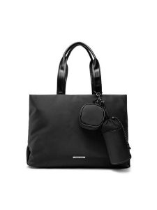 Jenny Fairy Torebka RD6094 Czarny. Czarne shopper bag Jenny Fairy, bez wzorów, z materiału, bez dodatków. Za 101,98 zł.