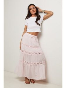 Le Monde du Lin Spódnica w kolorze jasnoróżowym rozmiar: 36/38. Różowe spódnice Le Monde du Lin, bez wzorów, z bawełny, maxi. Za 130,99 zł.