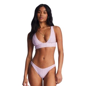 Góra od stroju kąpielowego Billabong Covered In Love Tanlines Remi. Fioletowe bikini Billabong, bez wzorów. Za 98,99 zł.
